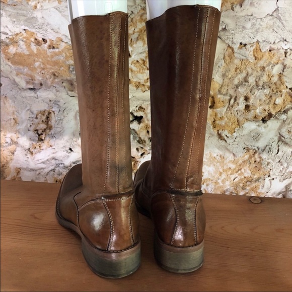 Brown leather boots - Picture 4 of 4